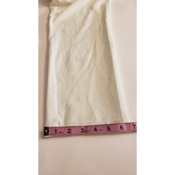 Eileen Fisher Size Medium Washable Stretch Crepe Slim Ankle Pull On Pants Ivory - Picture 9 of 12